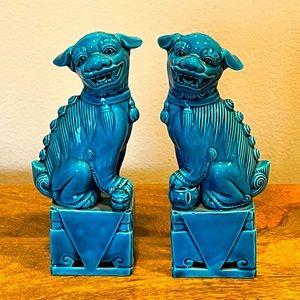 Pair of Foo Dogs - Chinese- Porcelain